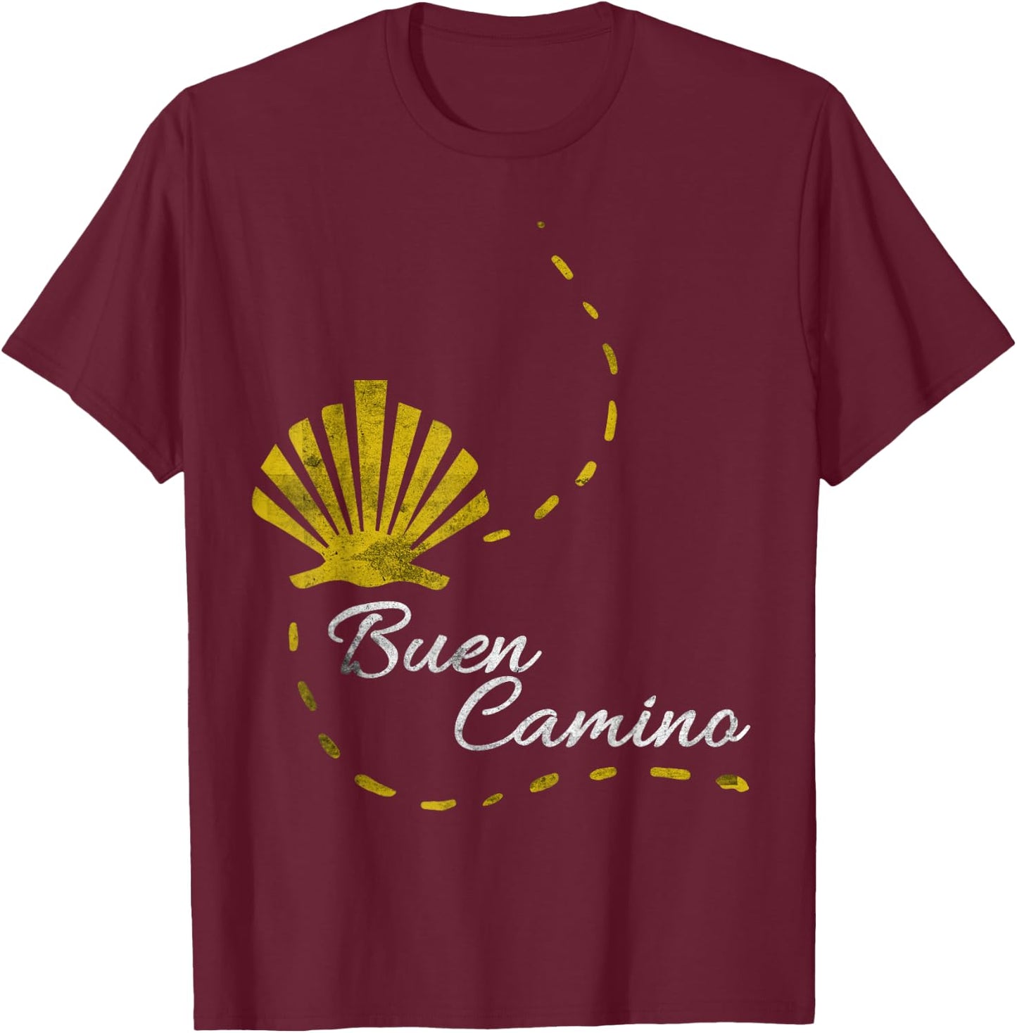 Buen Camino Pilgerfahrt Jakobsweg Camino de Santiago Pilger T-Shirt - T-Shirt | Maroon