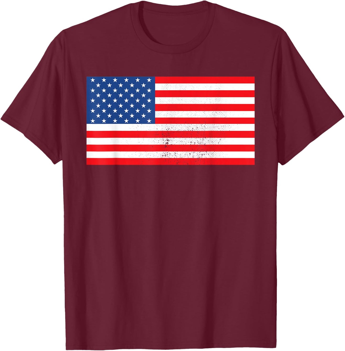 Drapeau américain patriotique des États-Unis pour hommes, femmes, enfants, garçons et filles T-Shirt - T-Shirt | Maroon