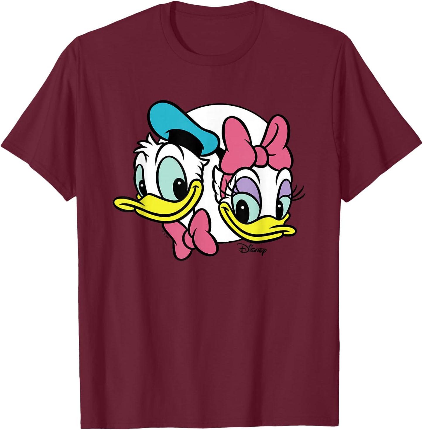 Donald & Daisy - Retro T-Shirt - T-Shirt | Maroon