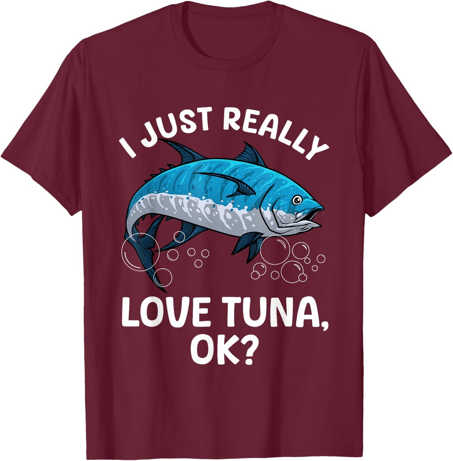 Cool Tuna Fishing Art Women Deep Sea Tuna Fishing T-Shirt - T-Shirt | Maroon