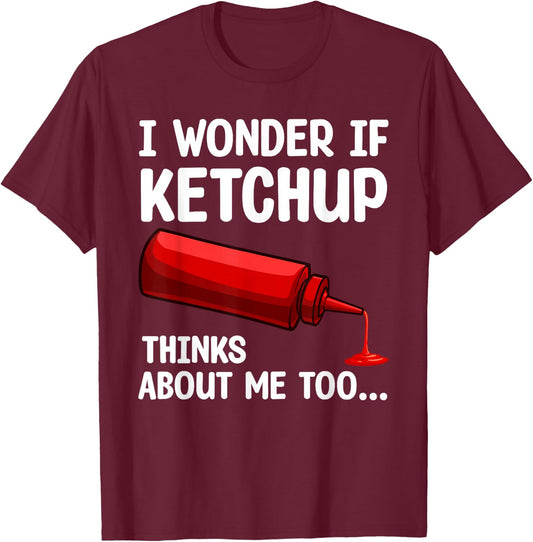 Cool Ketchup Design Women Catsup Sauce Ketchup Lover T-Shirt - T-Shirt | Maroon
