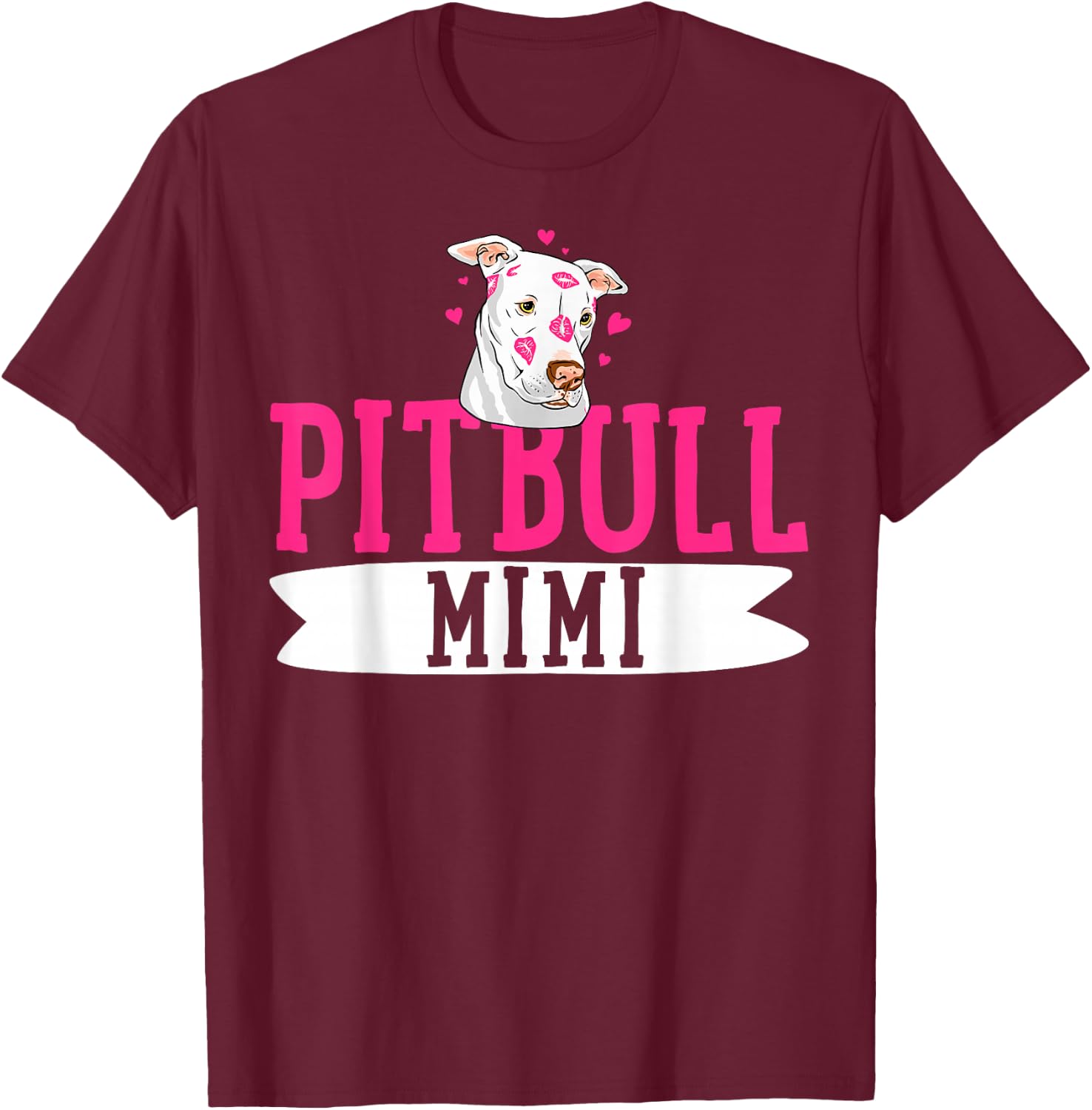 Pitbull Mimi Pit Bull Terrier Dog Pibble Owner Mother's Day T-Shirt - T-Shirt | Maroon