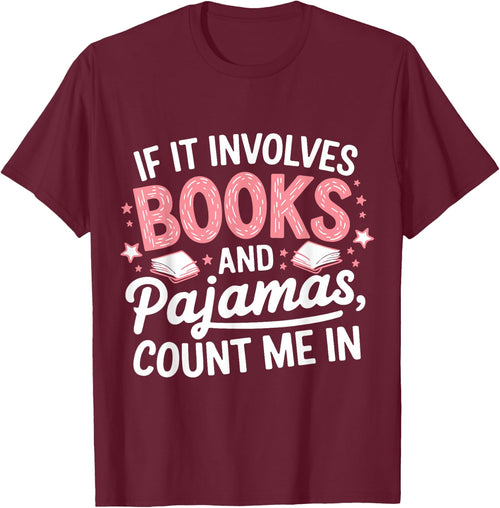 Book & Pajamas Humorous Book Lover Funny Reading Bedtime
