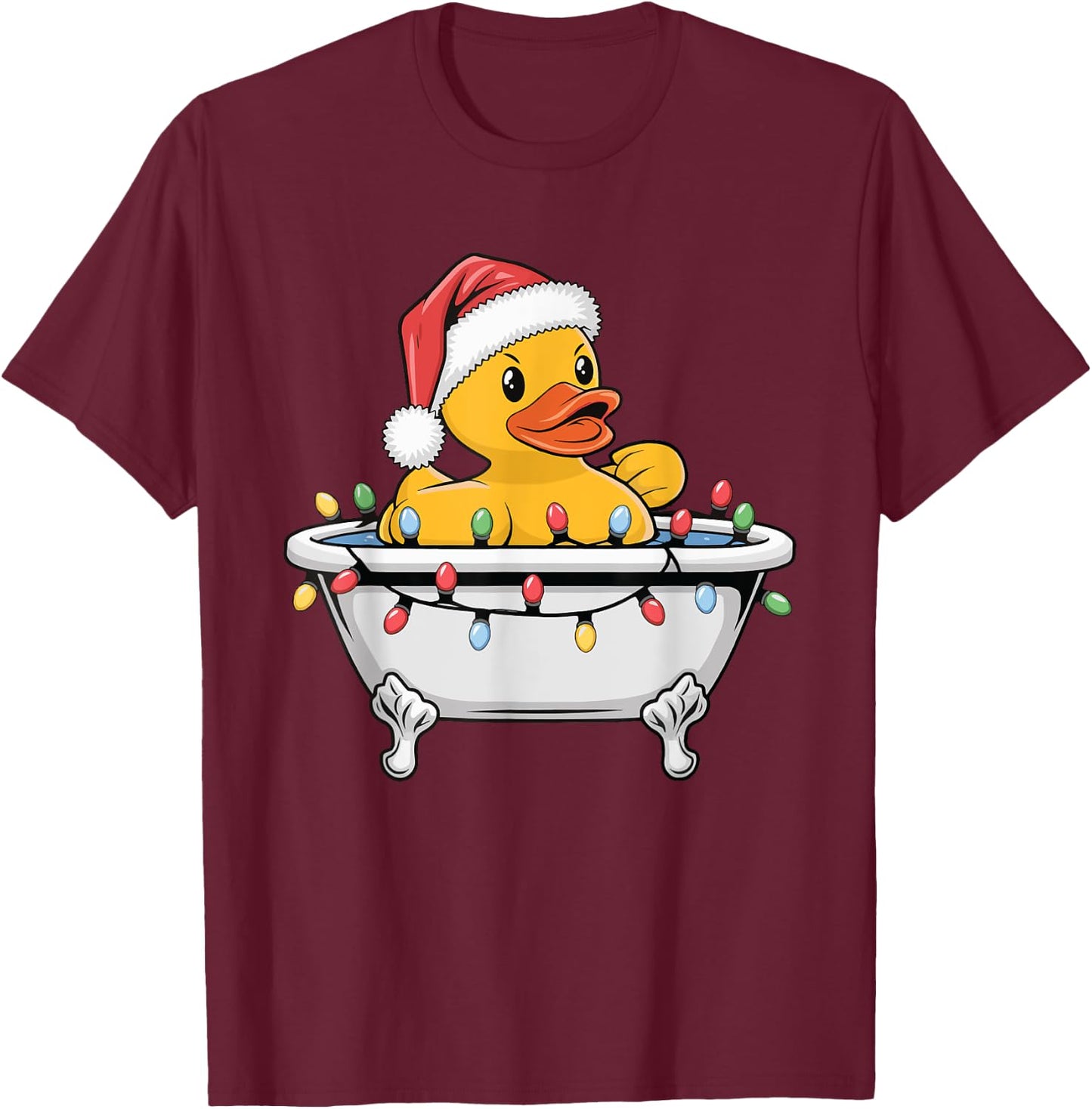 Rubber Duck Christmas T-Shirt - T-Shirt | Maroon