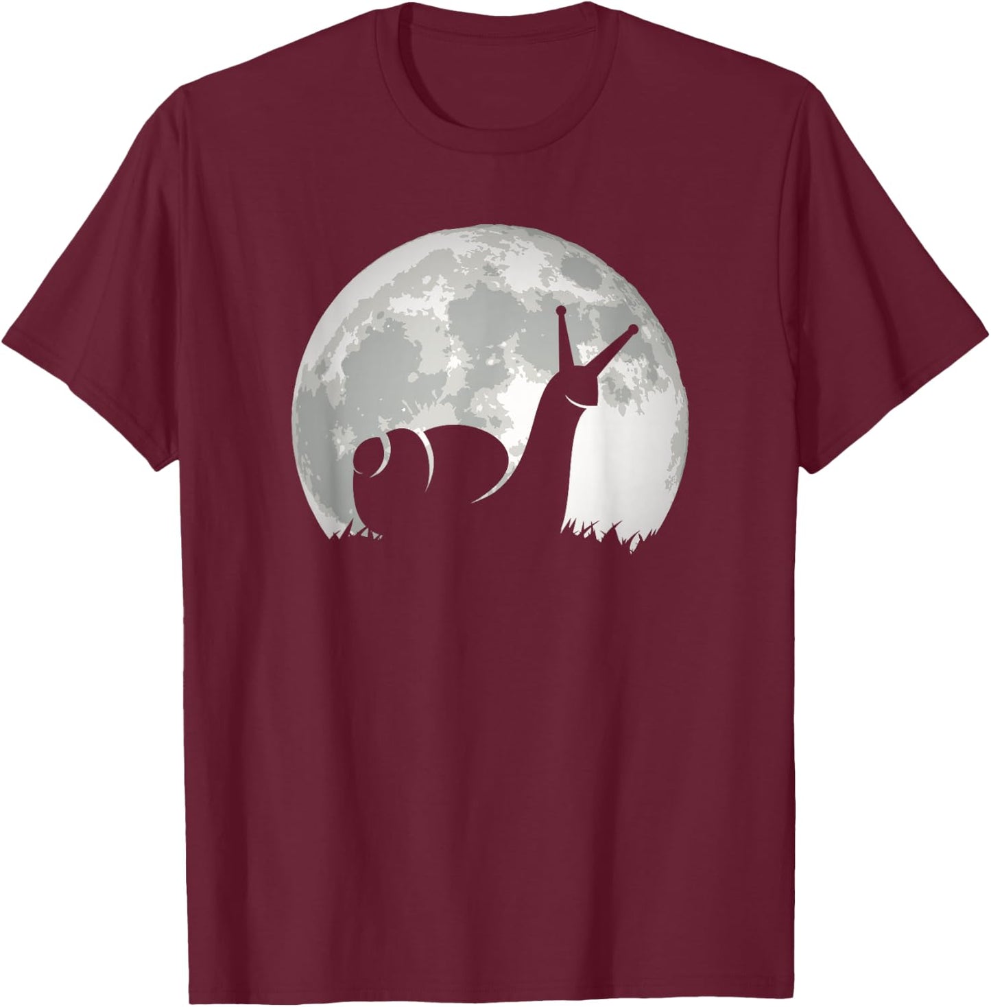Retro Mond Schnecke T-Shirt - T-Shirt | Maroon