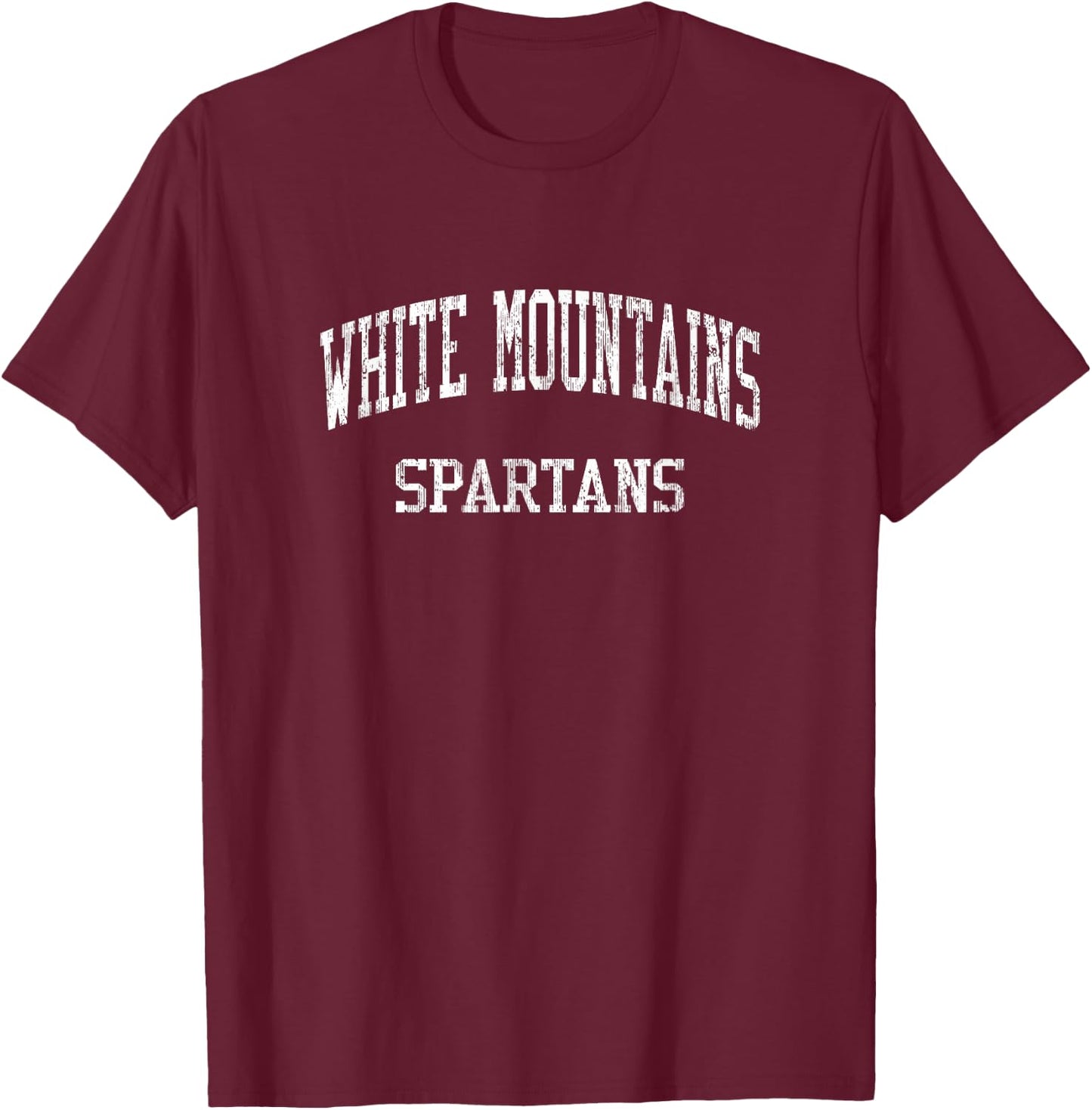 White Mountains High School HS Whitefield NH Vintage Sports T-Shirt - T-Shirt | Maroon