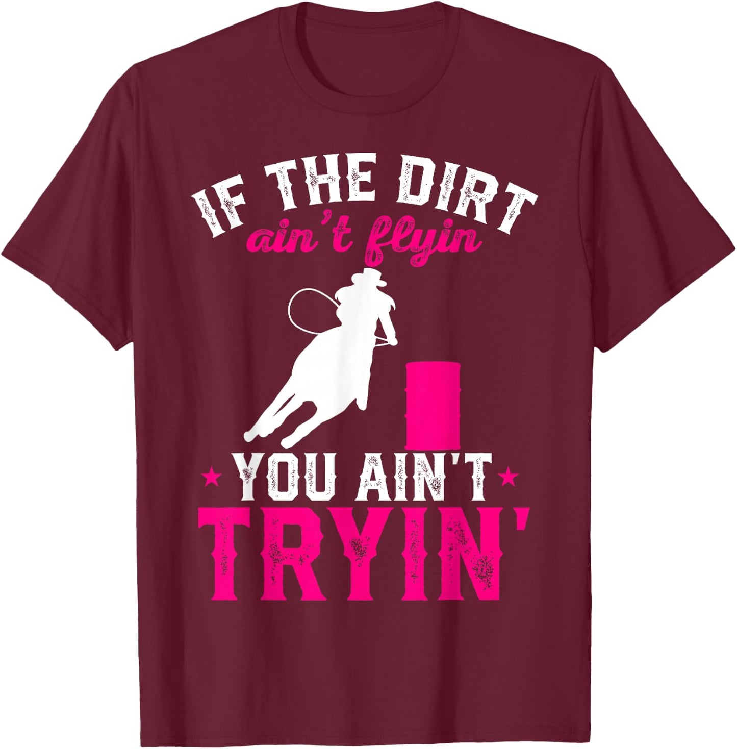 Barrel Racing Rodeo T-Shirt - T-Shirt | Maroon