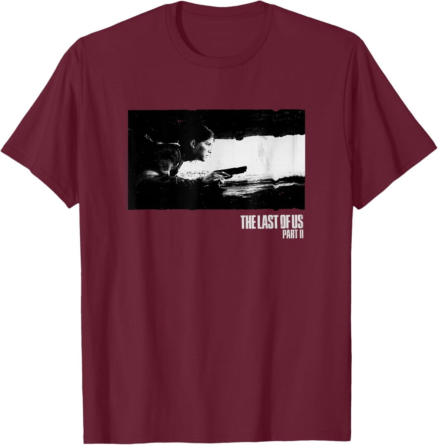 The Last of Us Ellie Crawling T-Shirt - T-Shirt | Maroon