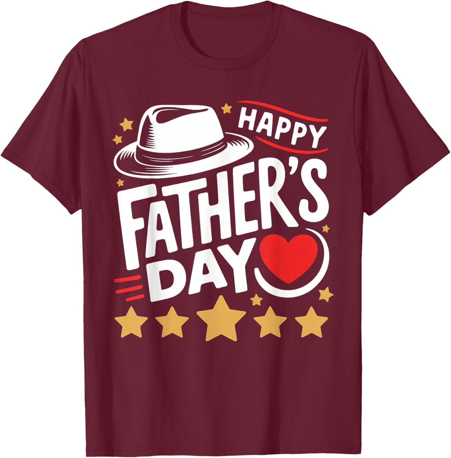 Happy Father's Day for Dad Women Men 2026 T-Shirt - T-Shirt | Maroon