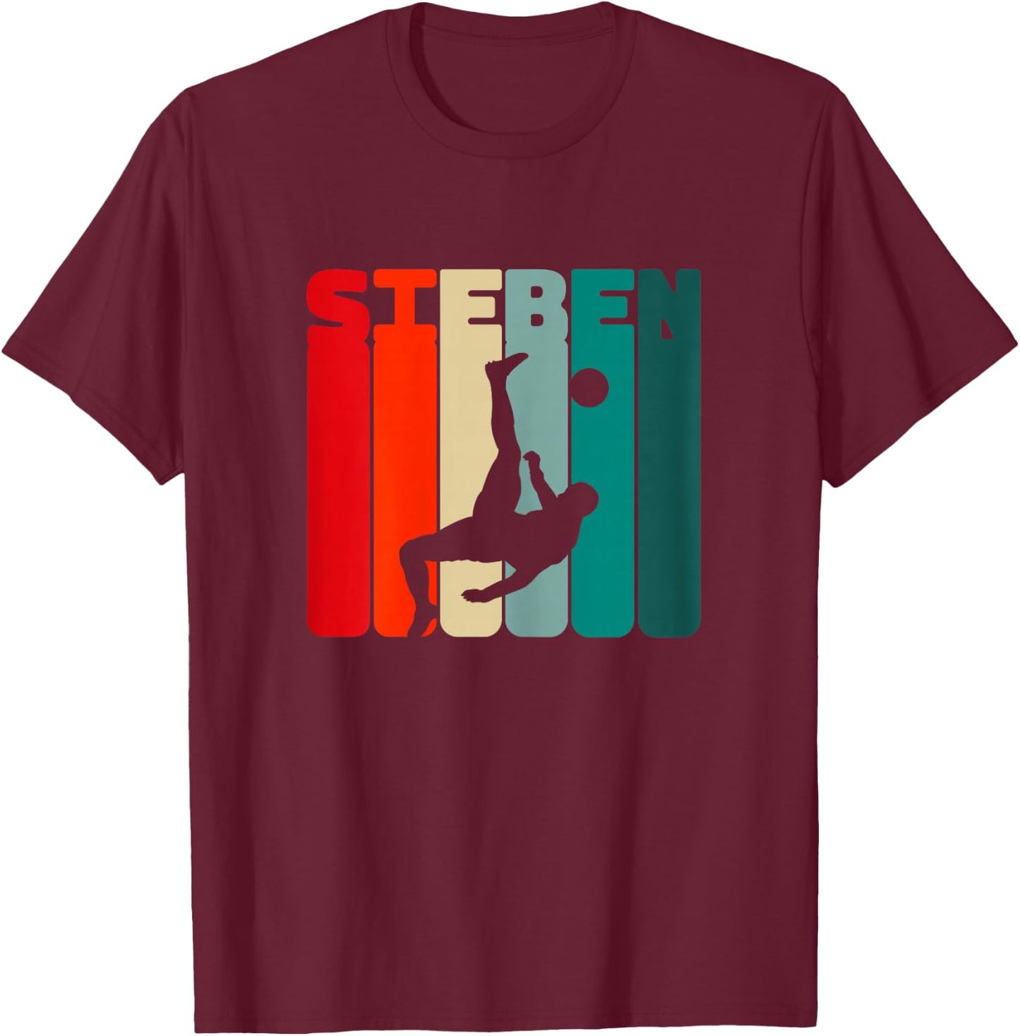 7. Geburtstag Fußballer 7 Jahre Fußball Jungs T-Shirt - T-Shirt | Maroon