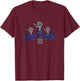 The Haunted Mansion Beware Hitchhiking Ghosts Retro Logo T-Shirt - T-Shirt | Maroon