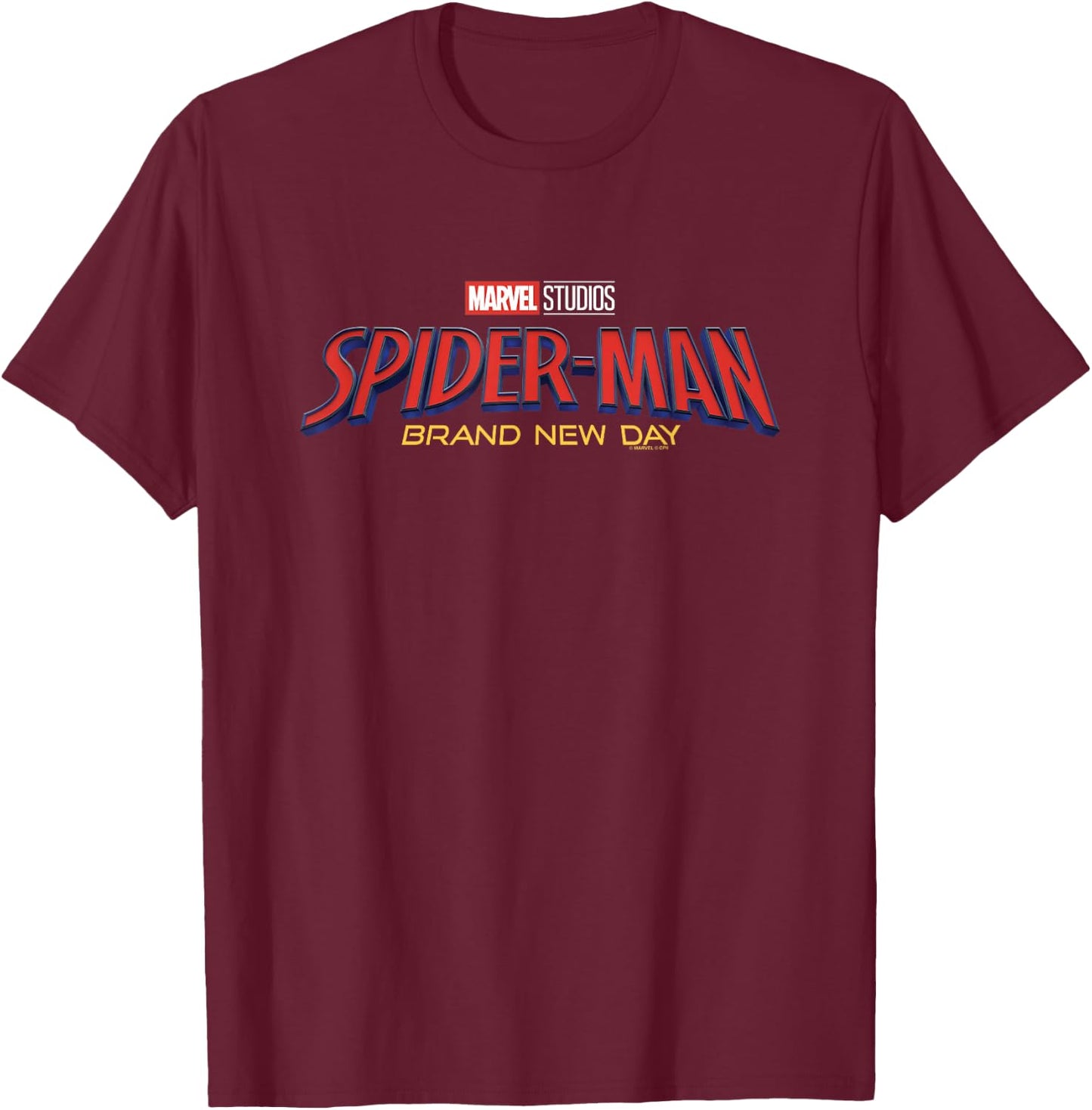 Marvel Spider-Man: New Day Movie Poster T-Shirt - T-Shirt | Maroon