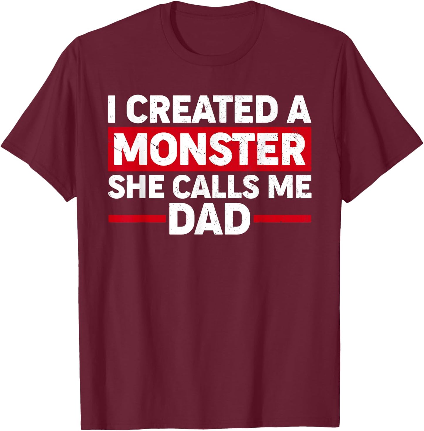 Funny Dad Design for Father Daddy Papa Men from Daughter Dad T-Shirt - T-Shirt | Maroon