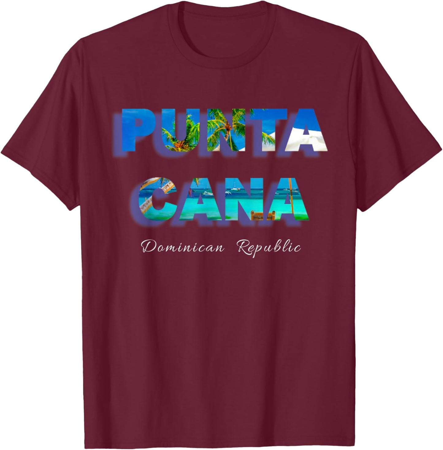 Punta Cana Dominican Republic Souvenir Gift T-Shirt - T-Shirt | Maroon