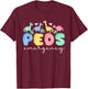 Peds Emergency Peds ER Nurse Pediatric Emergency Nurse T-Shirt - T-Shirt | Maroon