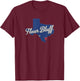 Flour Bluff Texas TX Map T-Shirt - T-Shirt | Maroon