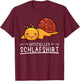 Offizielles Schlafshirt Schnecke Pyjama Schlafanzug T-Shirt - T-Shirt | Maroon