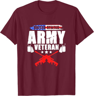 United States Army Veteran Military Soldier Memorial Day T-Shirt - T-Shirt | Maroon
