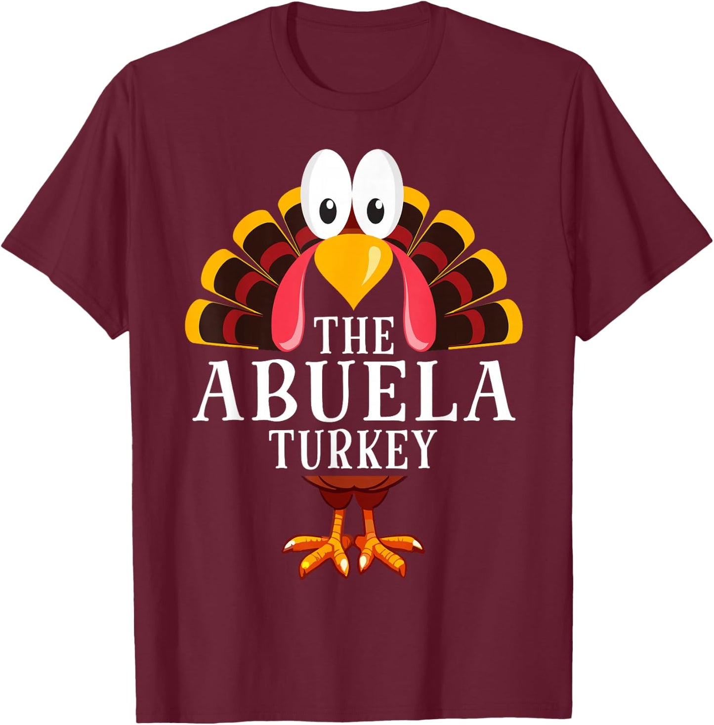 Thanksgiving The Abuela Turkey Matching T-Shirt - T-Shirt | Maroon