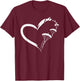 Fallschirm Fallschirm Paraglide Herz T-Shirt - T-Shirt | Maroon
