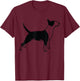 Bullterrier walking dog owners dog gift dog fan T-Shirt - T-Shirt | Maroon