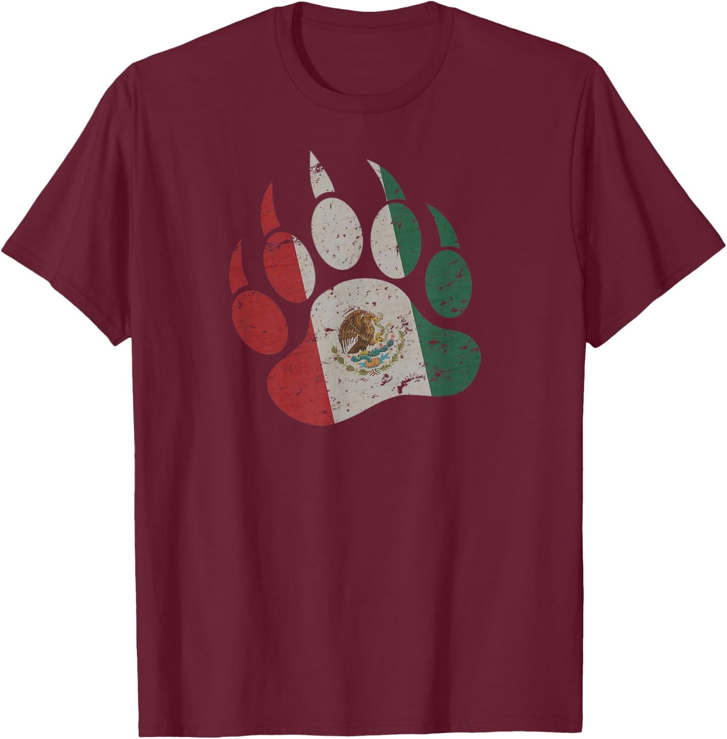 Mexican Bear Paw - Gay Bear T-Shirt - T-Shirt | Maroon
