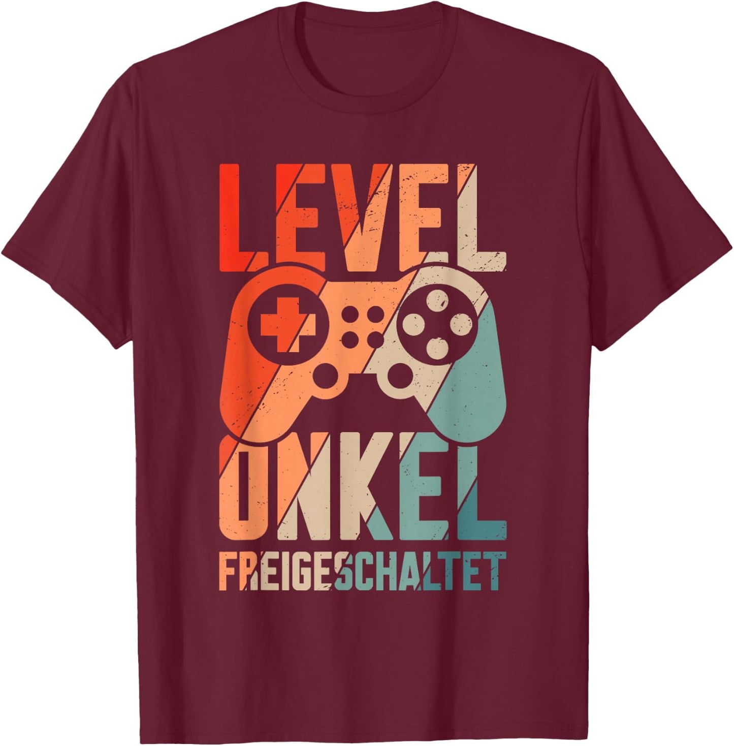 Level Onkel Freigeschaltet - Du Wirst Onkel , black T-Shirt - T-Shirt | Maroon