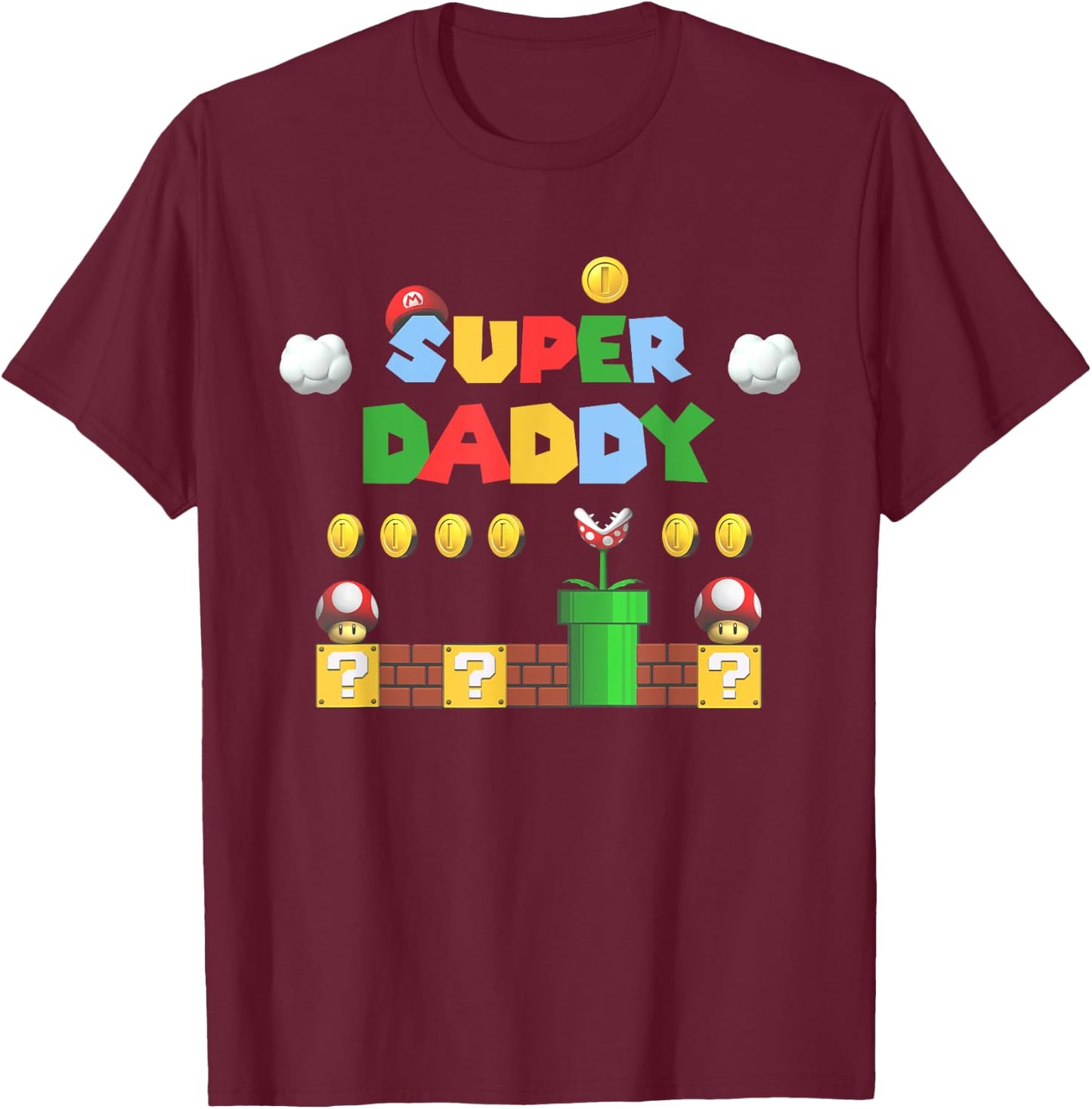 Super Daddy Abenteuer Thema Familie Liebe T-Shirt - T-Shirt | Maroon