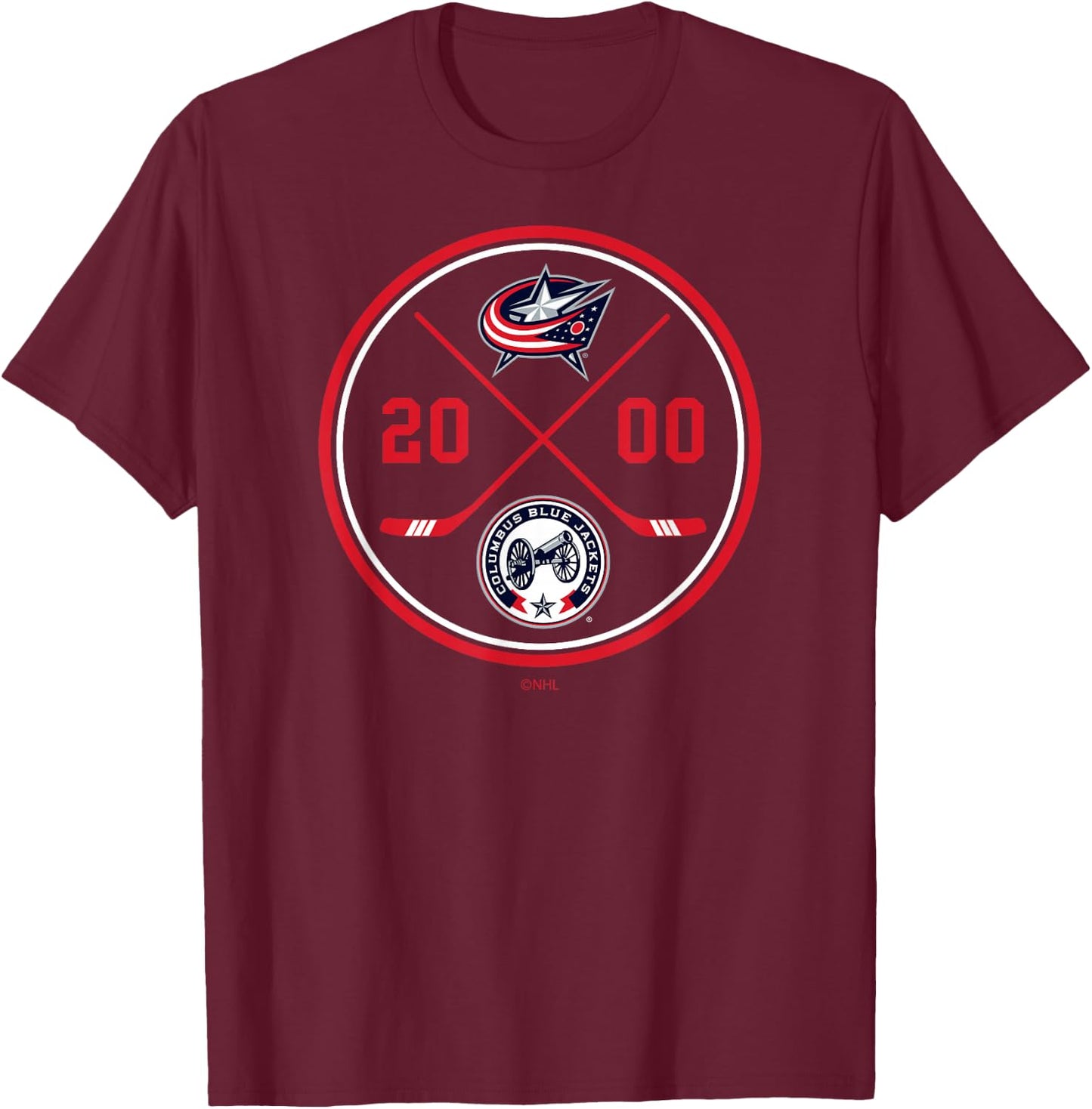 Columbus Blue Jackets Prize Officially Licensed T-Shirt - T-Shirt | Maroon