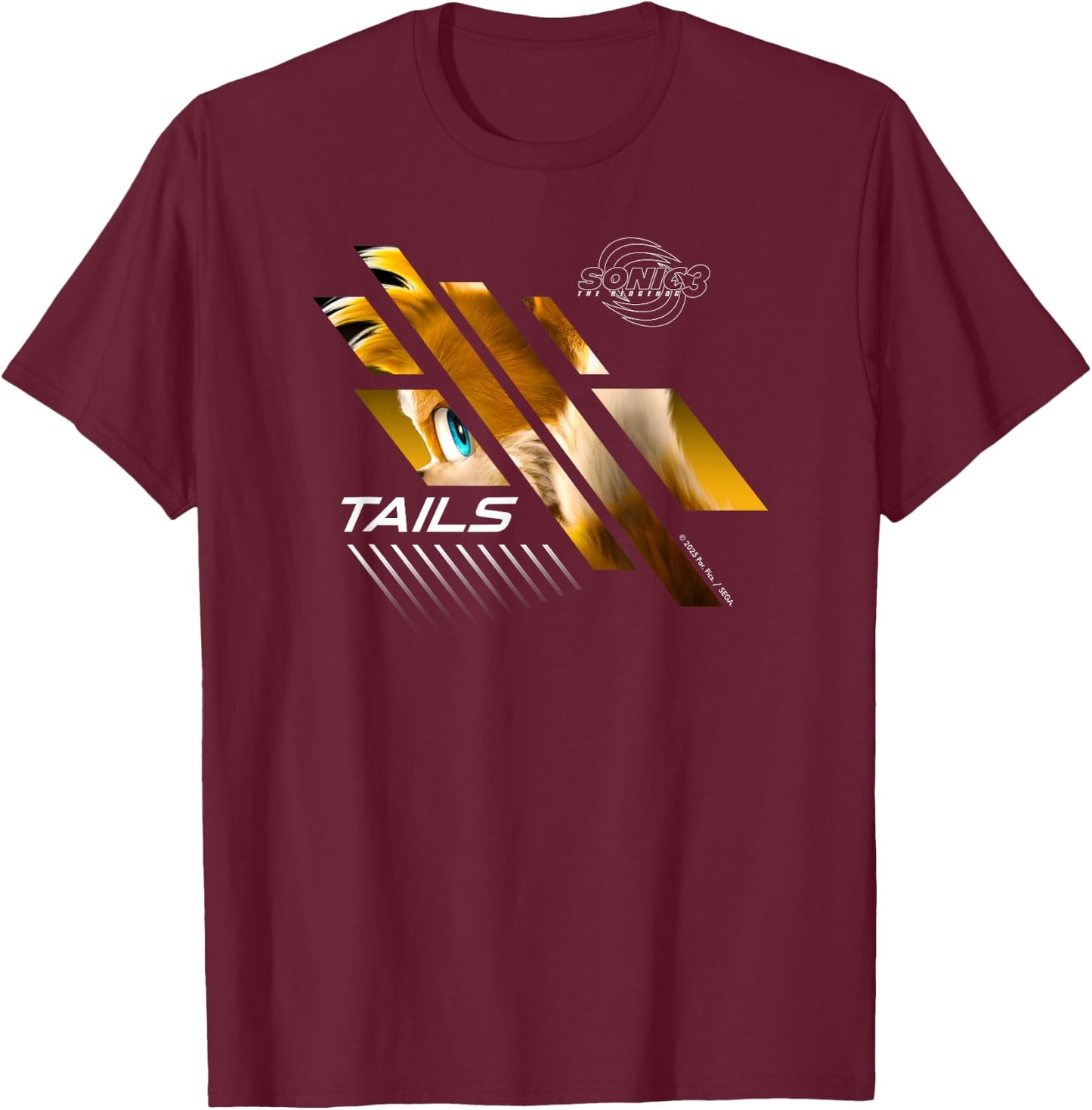 Sonic The Hedgehog 3 - Tails T-Shirt - T-Shirt | Maroon