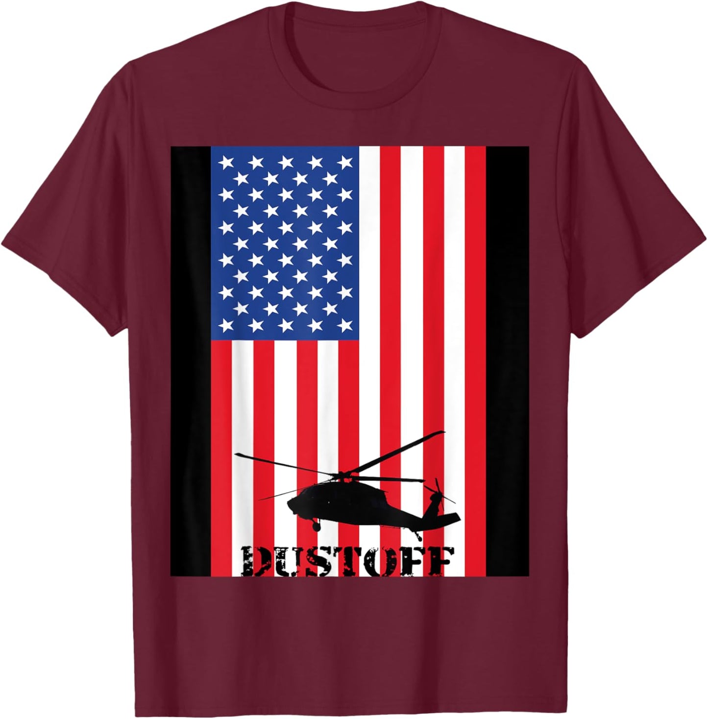 Dustoff for MedEvac T-Shirt - T-Shirt | Maroon