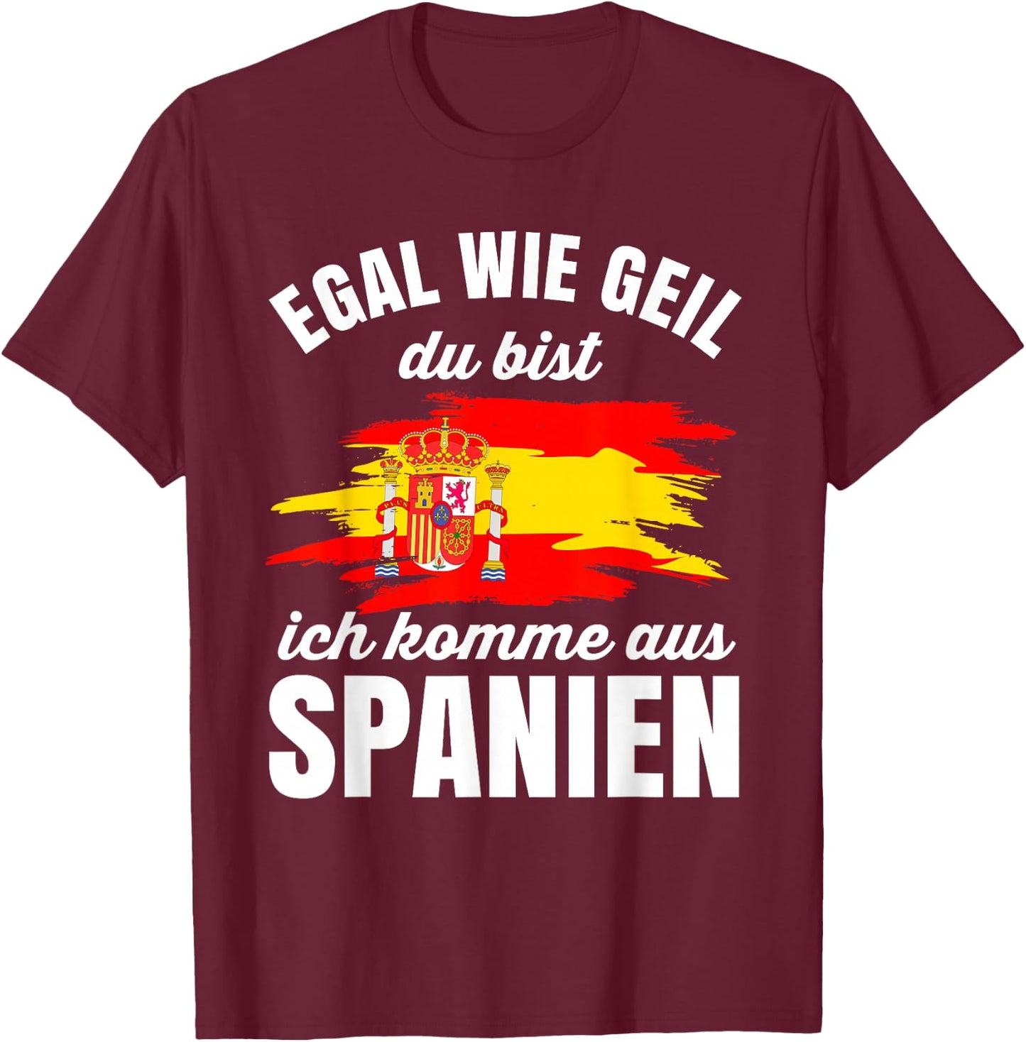 Spanien Damen Madrid Spain Espanol Herren Barcelona T-Shirt - T-Shirt | Maroon