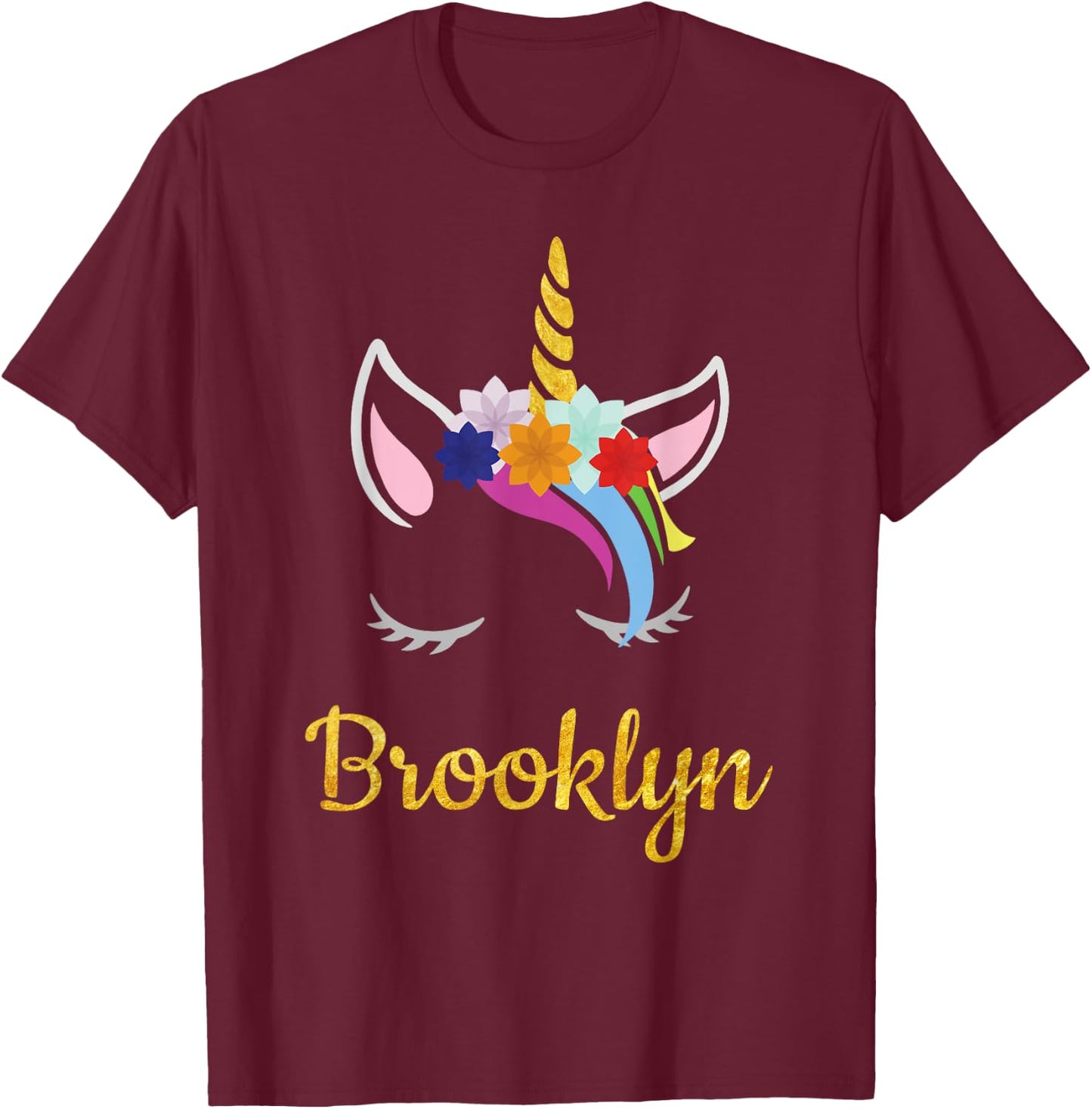 Brooklyn Unicorn Name Shirt for Brooklyn T-Shirt - T-Shirt | Maroon