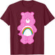 Care Bears Cheer Bear Classic Vintage Rainbow Belly Badge , gray T-Shirt - T-Shirt | Maroon