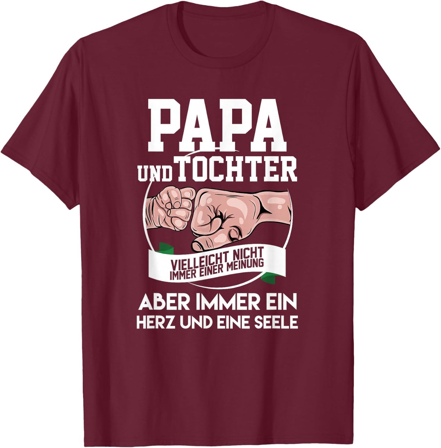 Papa und Tochter vielleicht nicht immer einer Meinung Outfit , black T-Shirt - T-Shirt | Maroon