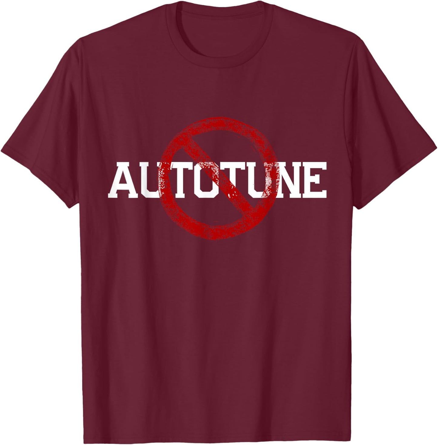 No autotune, veri cantanti Maglietta T-Shirt - T-Shirt | Maroon