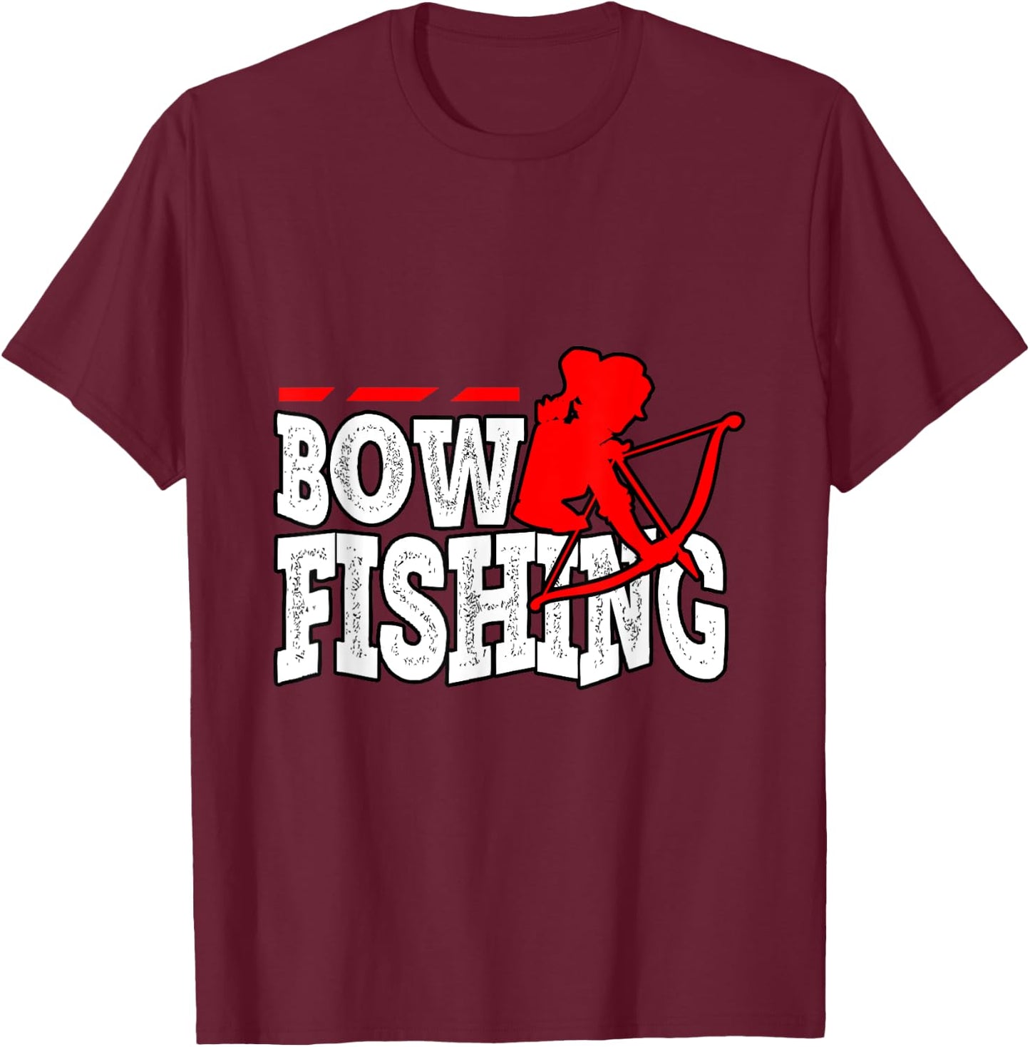 Fishinglife Bow Fishing Camping Fish Lover Fisher T-Shirt - T-Shirt | Maroon