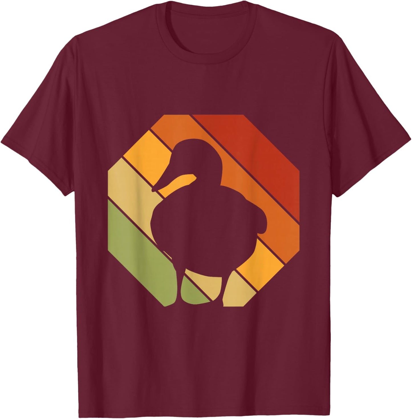 Retro Duck Rubber Duck Drake - Vintage Duck T-Shirt - T-Shirt | Maroon