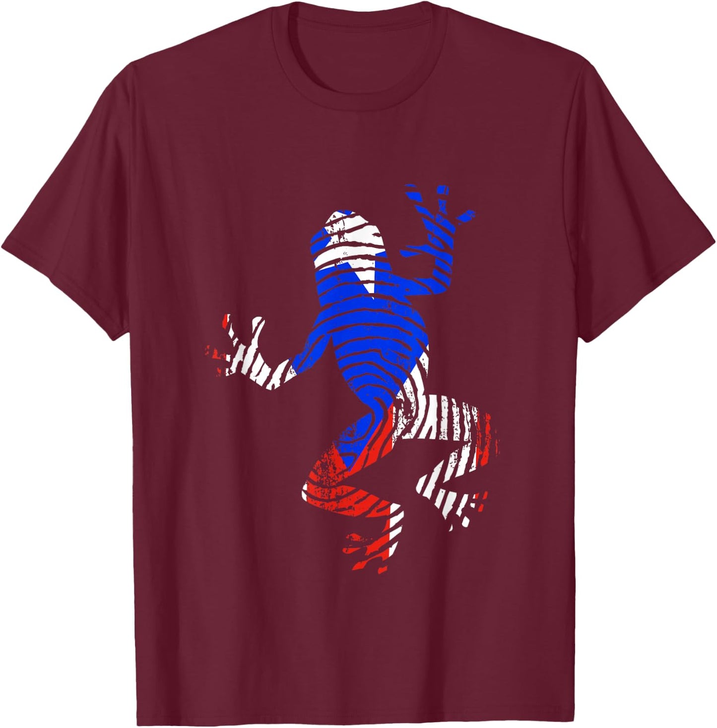 Puerto Rican DNA Coqui Puerto Rico with Vintage Flag T-Shirt - T-Shirt | Maroon