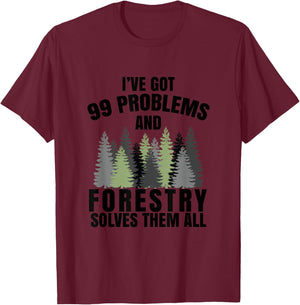 Funny Camping Forestry Gift T-Shirt - T-Shirt | Maroon