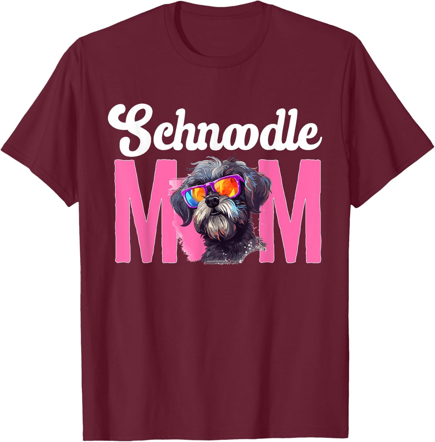 Schnoodle Snoodle Dog Breed Pet Schnoodle Mom T-Shirt - T-Shirt | Maroon