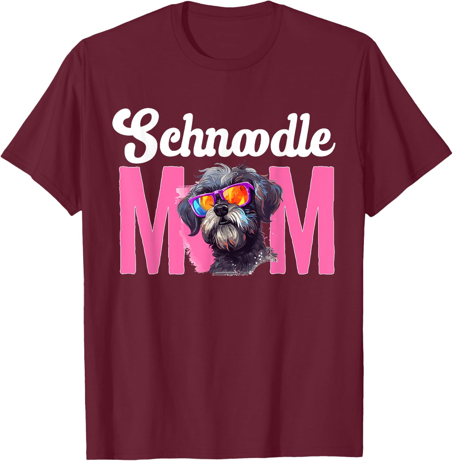 Schnoodle Snoodle Dog Breed Pet Schnoodle Mom T-Shirt - T-Shirt | Maroon