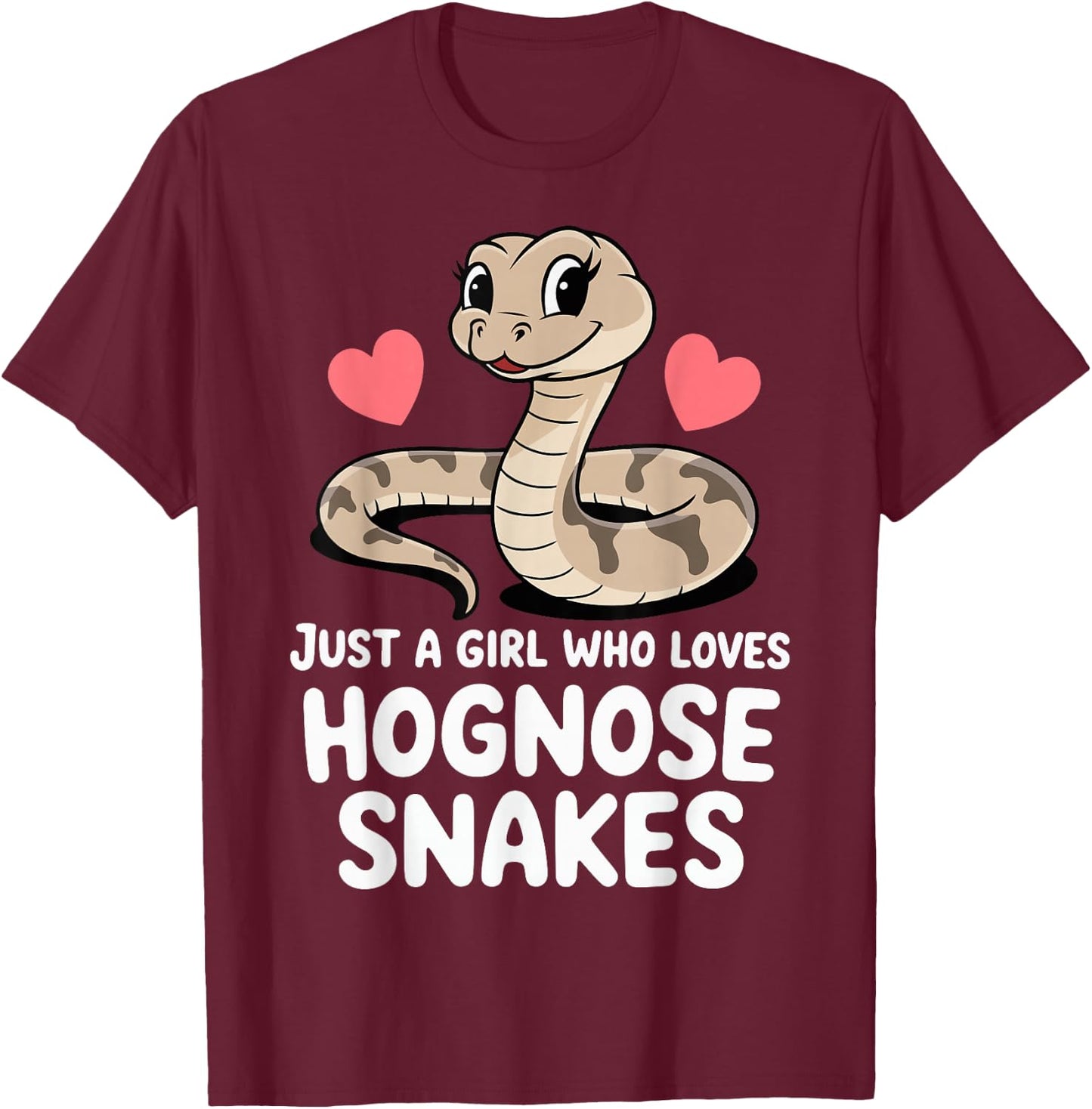 Just A Girl Who Loves Hognose Snakes T-Shirt - T-Shirt | Maroon