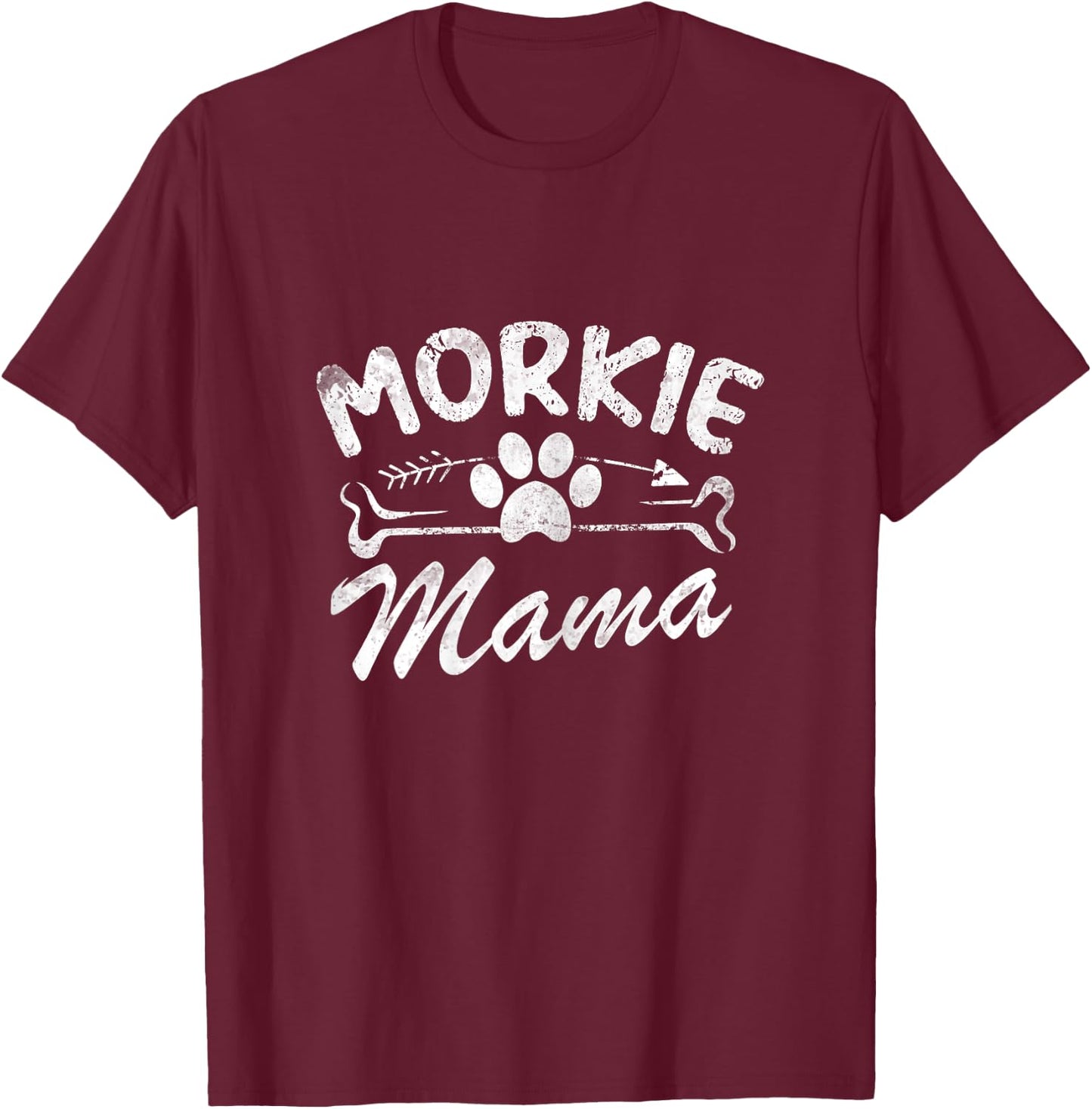 Morkie Mama Best Dog Lover Owner Mom Ever Mother's Day T-Shirt - T-Shirt | Maroon
