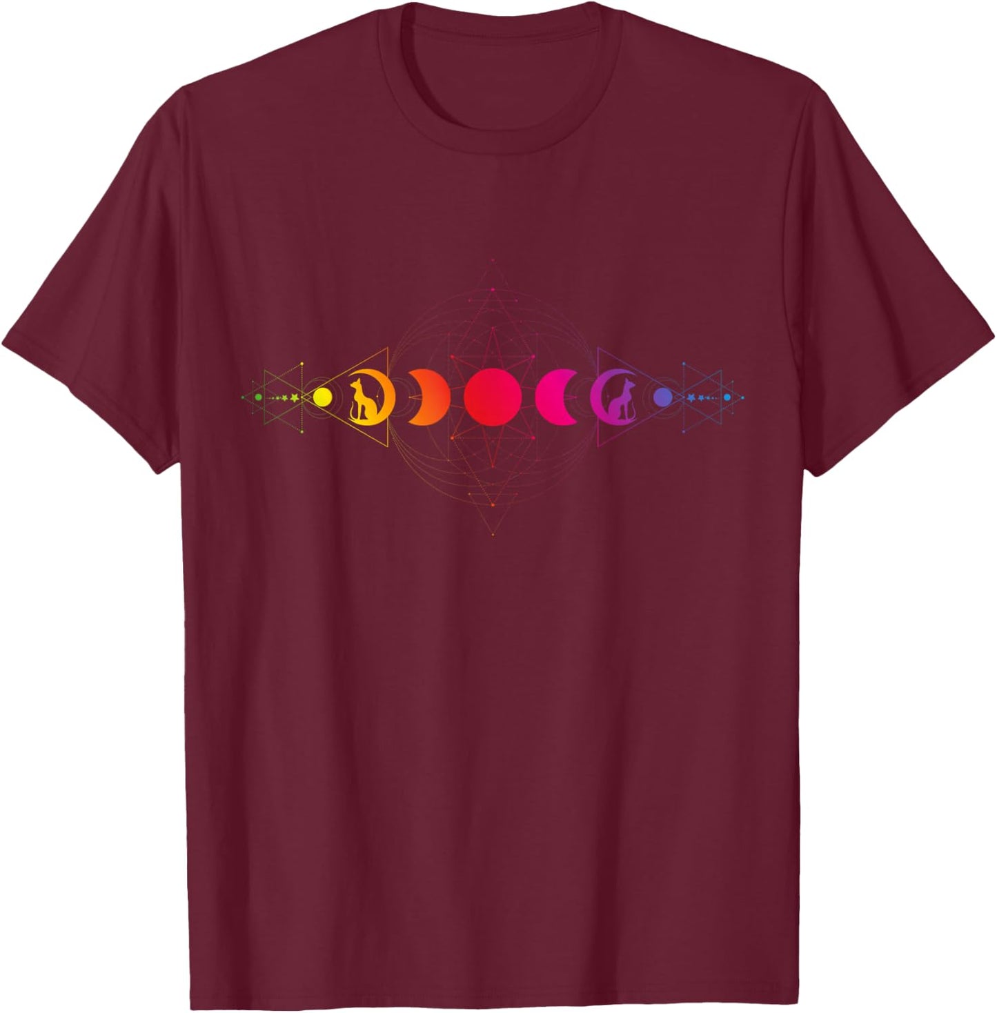 Psychedelic Acid Folk Trance Rock EDM Festival Goa Rave , black T-Shirt - T-Shirt | Maroon