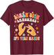 Learn Sign Language It's Very Handy ASL Teacher Groovy ASL T-Shirt - T-Shirt | Maroon