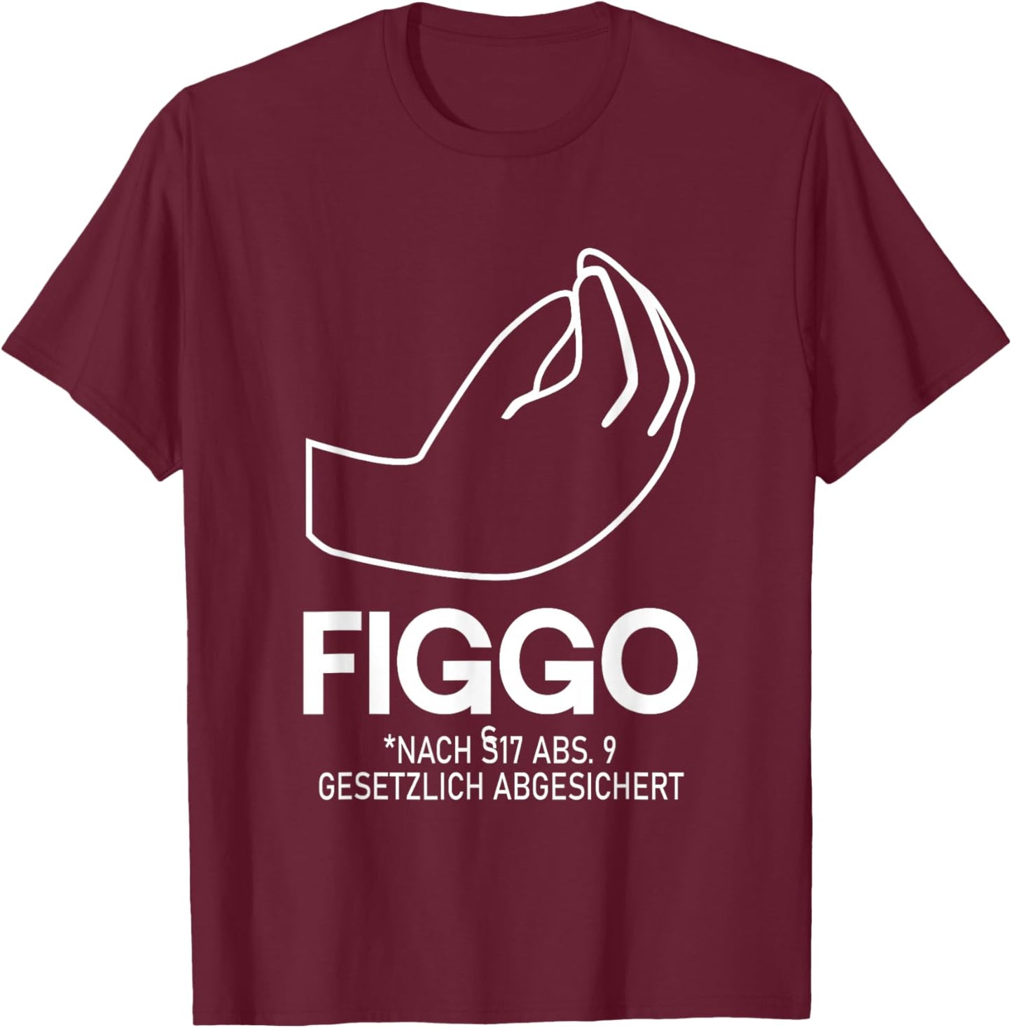 Figgo Ficko | Legally Secured | Percy , black T-Shirt - T-Shirt | Maroon