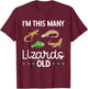 Children's Reptile Lizard Birthday T-Shirt - T-Shirt | Maroon