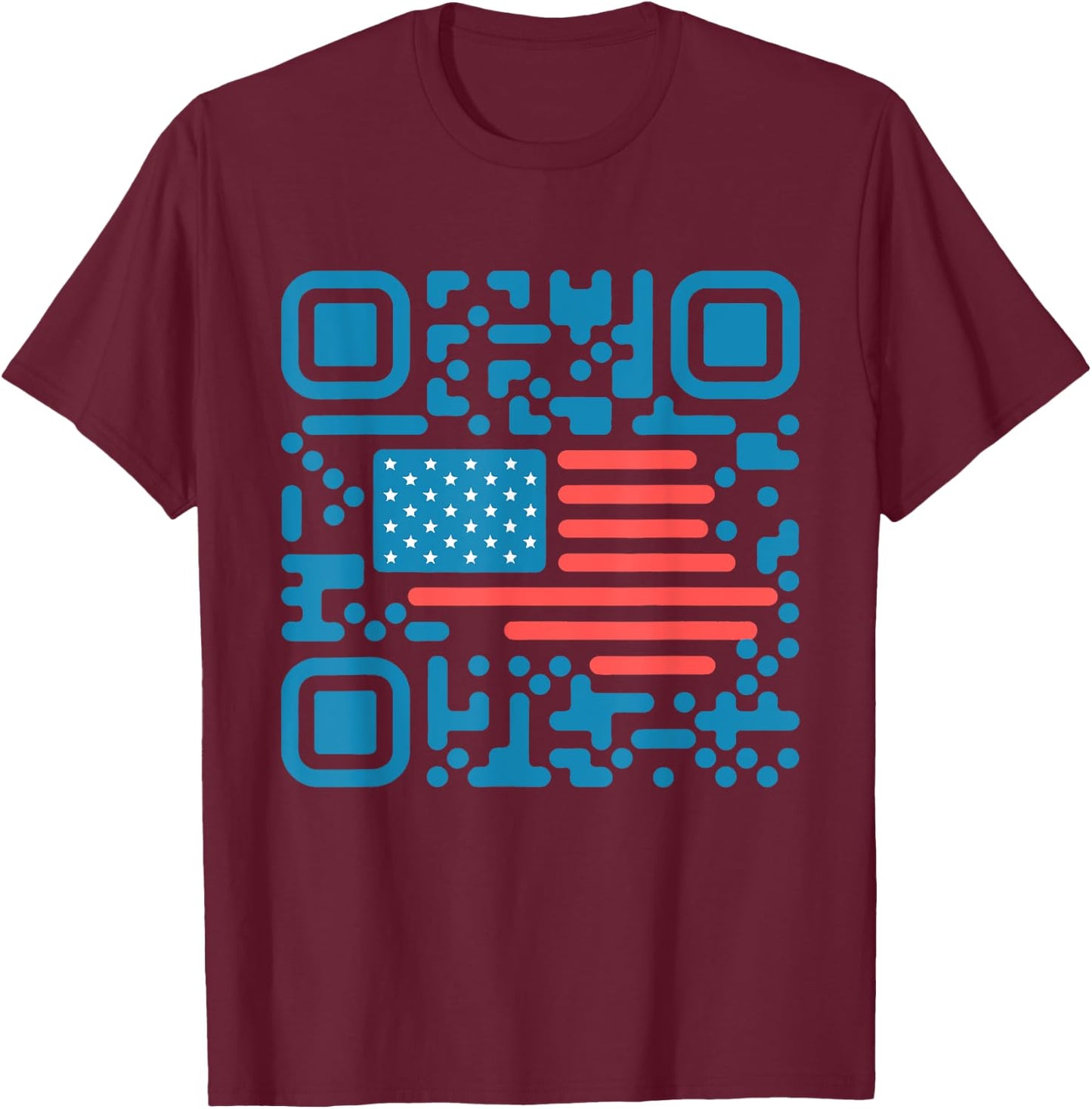 Trump Dance Troll QR Funny President Trump Dance Code Back T-Shirt - T-Shirt | Maroon
