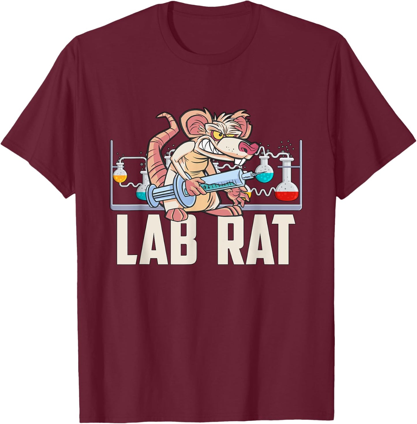 Lab Rat Scientist Loves Medical Technologist Lab Technician T-Shirt - T-Shirt | Maroon